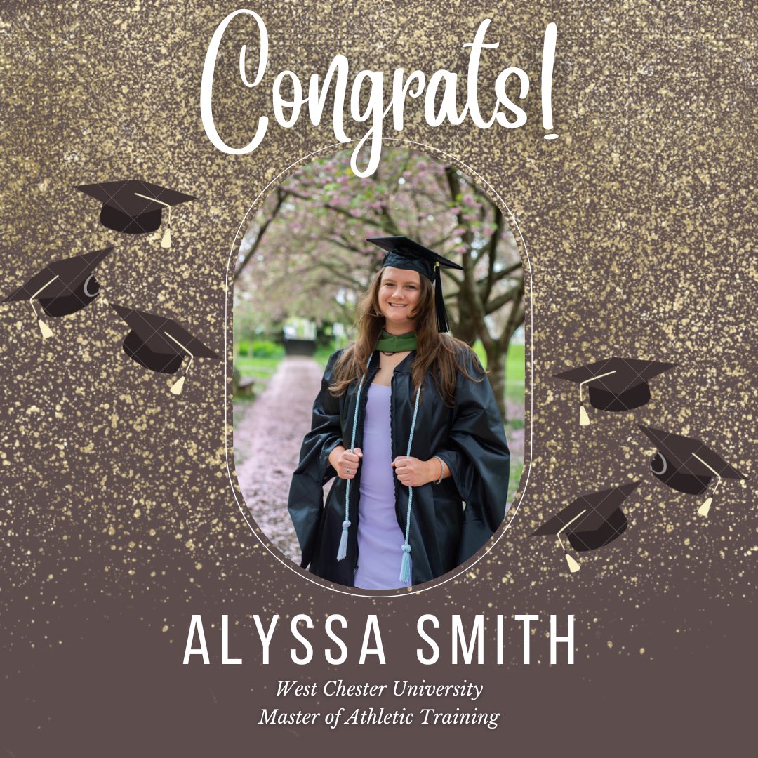 NATASLCreps's tweet image. Congratulations Alyssa Smith for graduating with a degree in Athletic Training!  Thank you for all your hard work with the SLC!  Today we celebrate you!  We are so proud of you and can't wait to see what you will accomplish! 
#SLCGRADUATES2022 #NATASLC