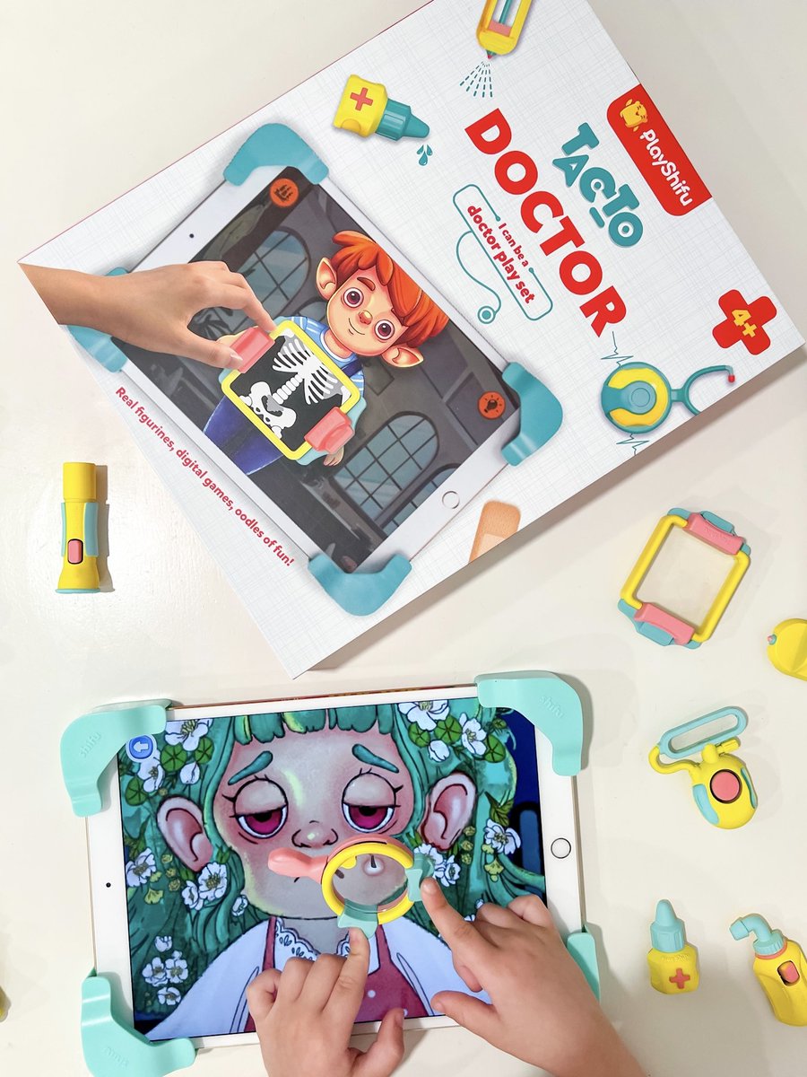 PlayShifu's tweet image. Is your little one scared of doctors? With Tacto Doctor, there’s no more fear of doctors! Our interactive doctor kit helps kids get familiar with the world of doctors with realistic learning and fun story-based games.

#PretendPlay #PlayDoctor #PowerofPlay #PlayShifu
