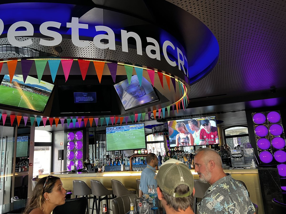 Hi <a href="/PestanaCR7/">Pestana CR7</a> <a href="/Cristiano/">Cristiano Ronaldo</a> - I am in your hotel in #Lisbon and was expecting to see #euro2022final. Your sport bar is showing some random practice games and motorsport but not the final! #womensfootball #euro2022
