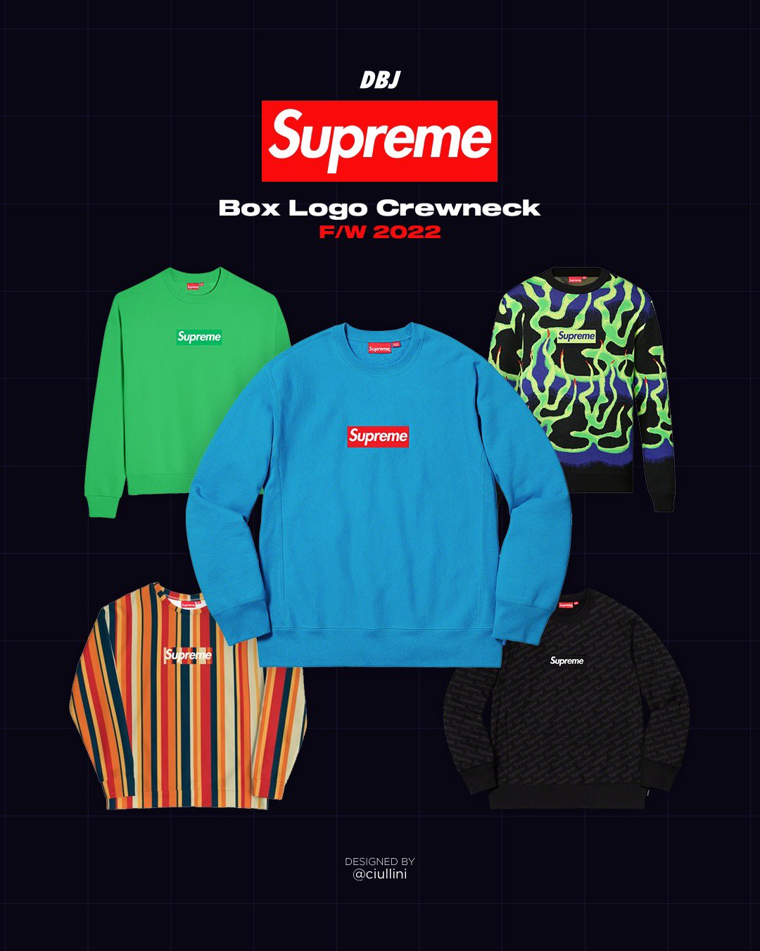 DropsByJay on X: Supreme FW22 Box Logo Crewneck We are going to