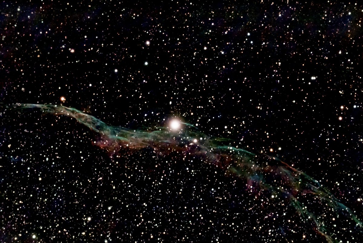 The  Veil Nebula NGC6960 (539 exp) taken two nights ago with #myStellina. <a href="/Vaonis_fr/">Vaonis</a> #Astrophotography #astronomy