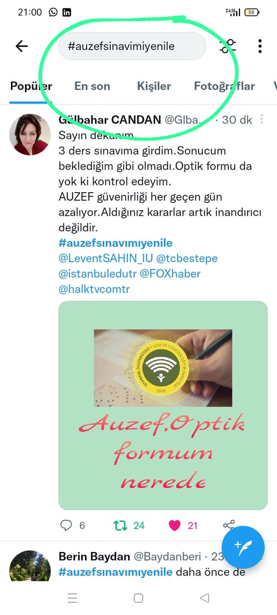 #auzefgüvenirliği. #auzefsınavımıyenile. Bu kadar öğrencinin çok çalışıpta bu notları alması sayın dekanım birkere daha sesimizi duyun.<a href="/LeventSAHIN_IU/">Levent ŞAHİN, Prof. Dr.</a>. <a href="/acikveuzaktan/">İstanbul Üniversitesi AUZEF</a>