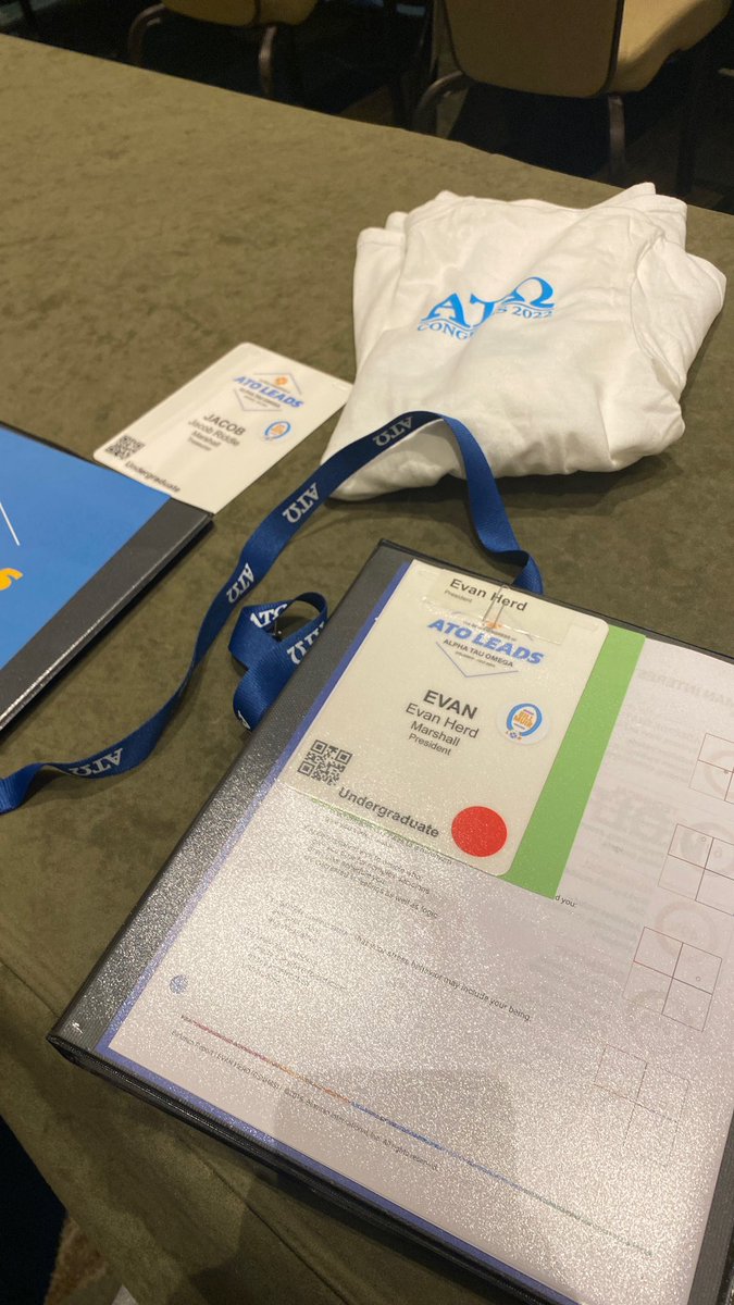 President Evan Herd and Treasurer Jacob Riddle traveled to Orlando, Florida for our 85th annual ΑΤΩ National Conference this past week. These men are coming back to Marshall with some new hardware, skills, and great knowledge for our chapter. Thanks <a href="/AlphaTauOmega/">Alpha Tau Omega</a> for having us!