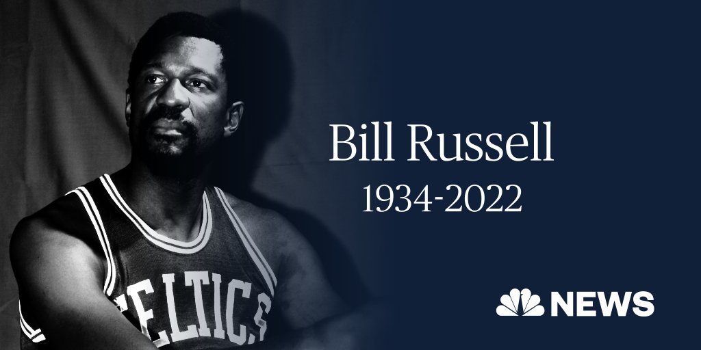 Celtics great Bill Russell, 11-time NBA champion, dead at 88