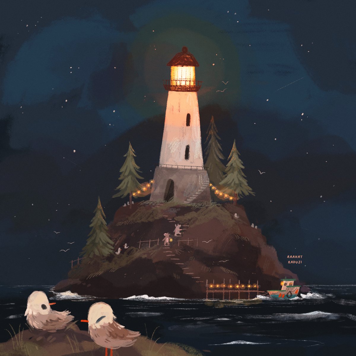 raahatkaduji's tweet image. Bedtime at the lighthouse ✨