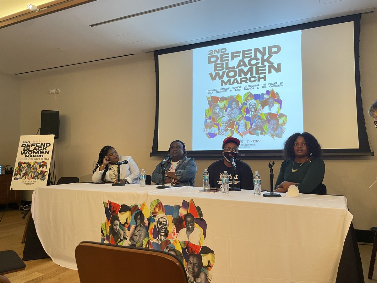 OfficialBLMP's tweet photo. #BLMP member leader and human rights organizer, @AneiryZapata and other brilliant Black organizers on the last panel of the afternoon, Chinga La Migra: Defend Black Women https://t.co/PvHINgoGb0