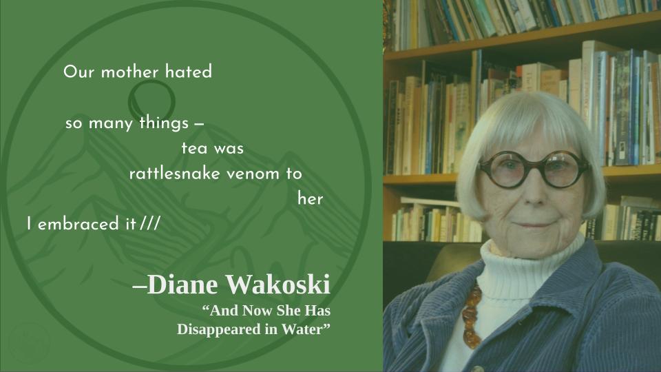 I have always loved exploring the spaces in your work!
Happy birthday, Diane Wakoski! 