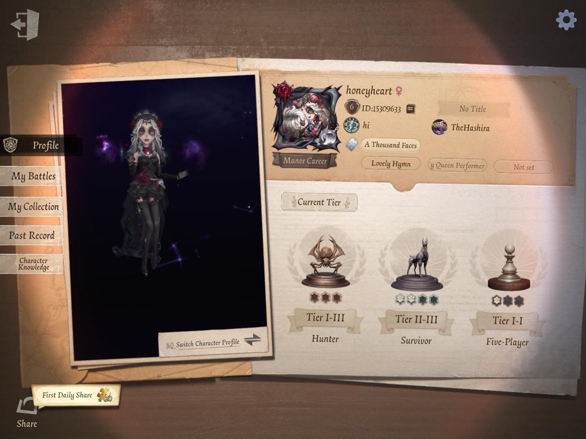 hxilsk's tweet photo. I'm playing Identity V. Fancy a game? https://t.co/gE89X3ysLo