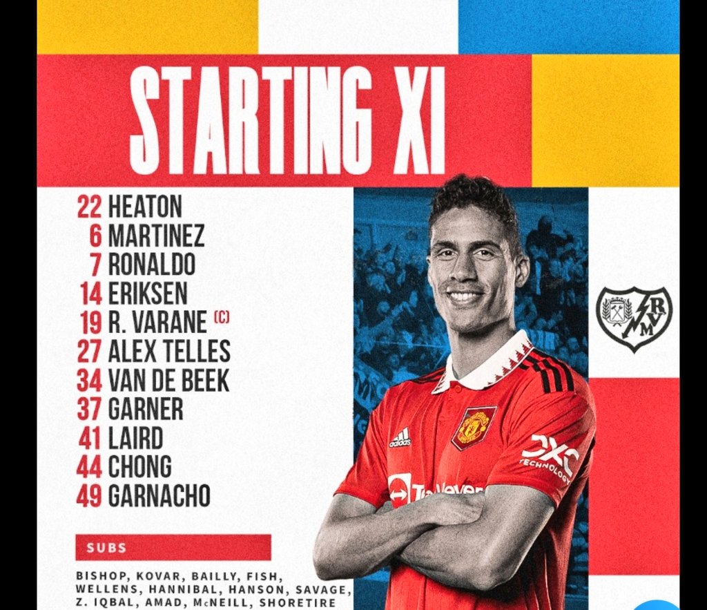 <a href="/ManUtd/">Manchester United</a> vs <a href="/RayoVallecano/">Rayo Vallecano</a> Team

#Mufc