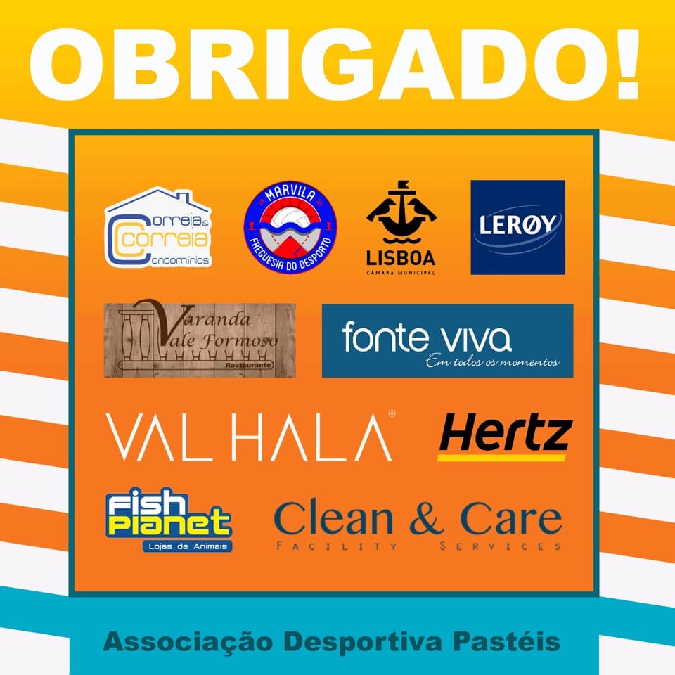 AdPasteis's tweet photo. Porque nunca é demais agradecer aos nossos patrocinadores e parceiros. 🤜🤛

Obrigado por todo o apoio! 🙏 https://t.co/tjMCKTIbZe