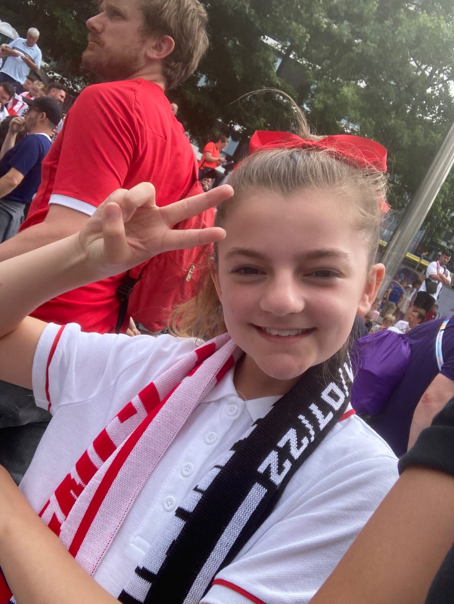 Come on Lionesses! Match ready! Her first game at Wembley and what an occasion! #weuro2022