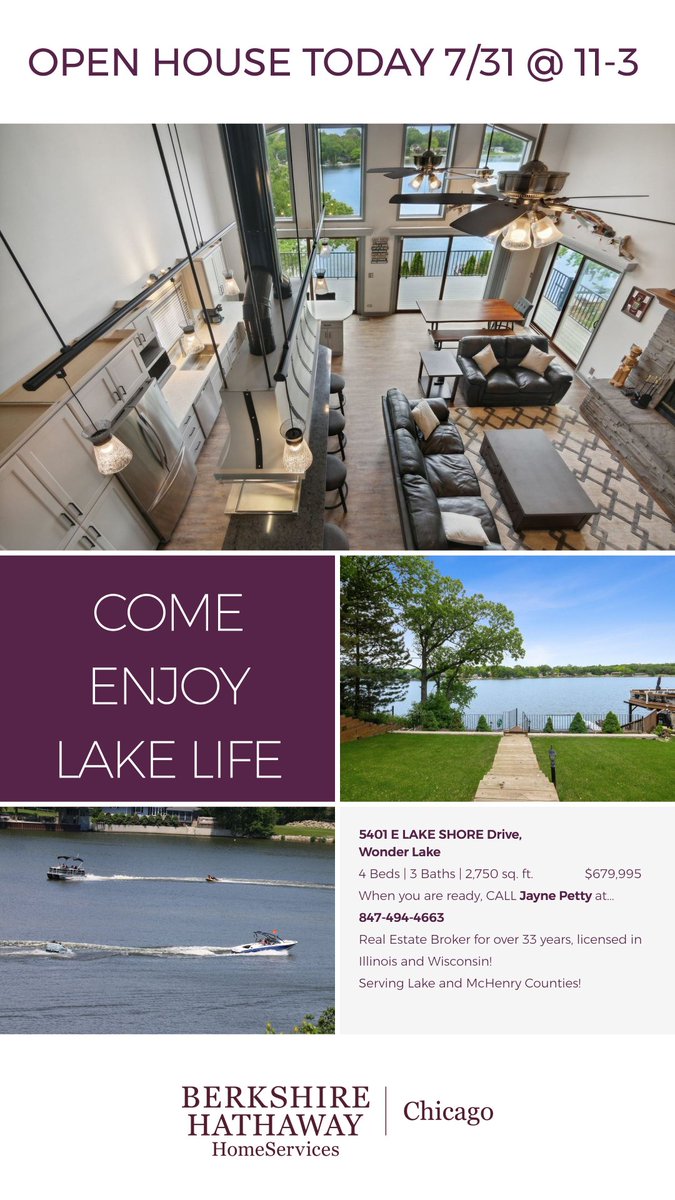 jaynescloud's tweet image. Do you like TWEETS?  Come see the Bald Eagles flying over this home.  Come visit me and I will show you where they roost nearby at the waterfall! #jaynepetty #jayneonthechain #lakelife #love #investment #wonderlake #wisconsin #illionois #open #bhhs #berkshirehathaway #waterski