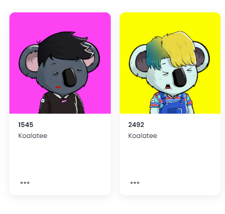Got some awesome Koalas 🐨🐨
Get yours now :)
Mint here: autominter.com/mint/62d92bef8…
Join here: discord.gg/V99WAZvH5h
OS: opensea.io/collection/koa…

#KoalateeNFT
<a href="/KoalateeNFT/">Koalatee</a>