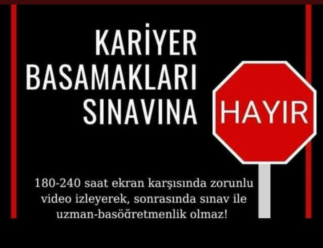 Tüm öğretmenler kanunen zaten uzmandır.
#sınaviptal