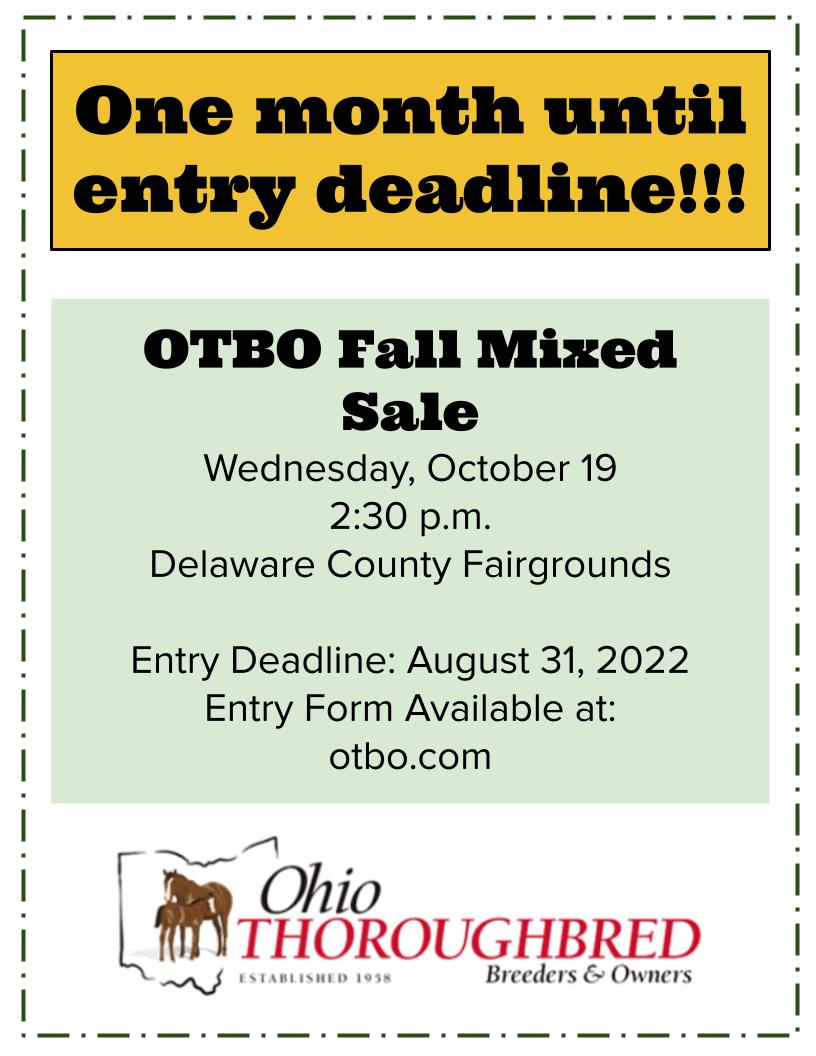 A great opportunity to get your horse in front of a quality group of buyers!!!