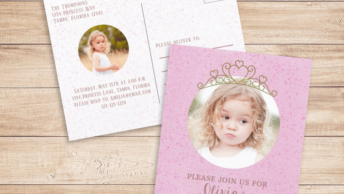 lauralac1's tweet photo. Princess Tiara Birthday Invitation Postcard
#zazzledesigner #zazzlemade
#princessobsessed #partyprincess #thirdbirthday #princesse #princesslife
#princessparties #princessbirthday
#tiaras
#firstbirthdayinspo #birthdaytheme
https://t.co/ikyIE3t7AH https://t.co/3cr2lwFrd6