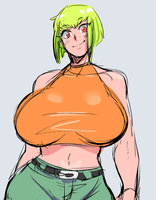 擬人化コズバニちゃん。人間の時はおっぱい控えめにしたほうが何か美味しい気がした。 