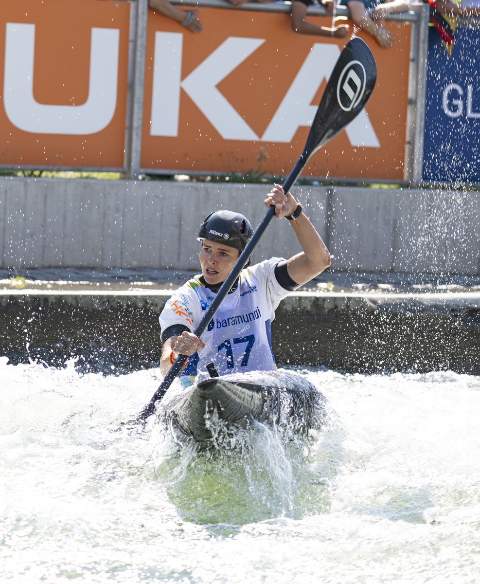 Martina Wegman eindigt 4e in haar heat in de Extreme Canoeslalom. Dit is helaas niet genoeg voor een plek in de kwartfinale. 📸Patri Taberna