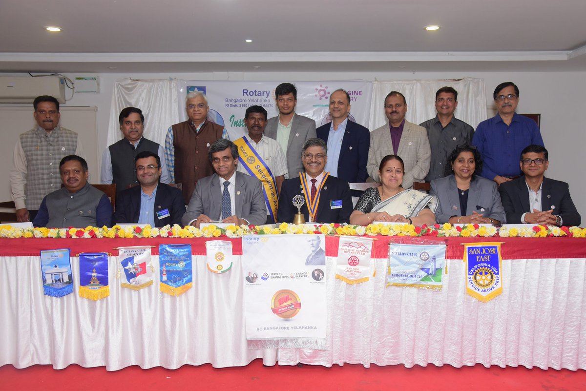 RotaryYelahanka's tweet photo. New year, New challenges,New Goals.
@ROTARYYELAHANKA Installed 19th President and team by PDG Rtn. Rajendra Rai in prsence of AG Rtn. Sharat Chandra and Zone Secretary Rtn. Philip John. Visit https://t.co/PVw4cHqhrB for the glimpse of the event. https://t.co/NYIM56Z1bq
