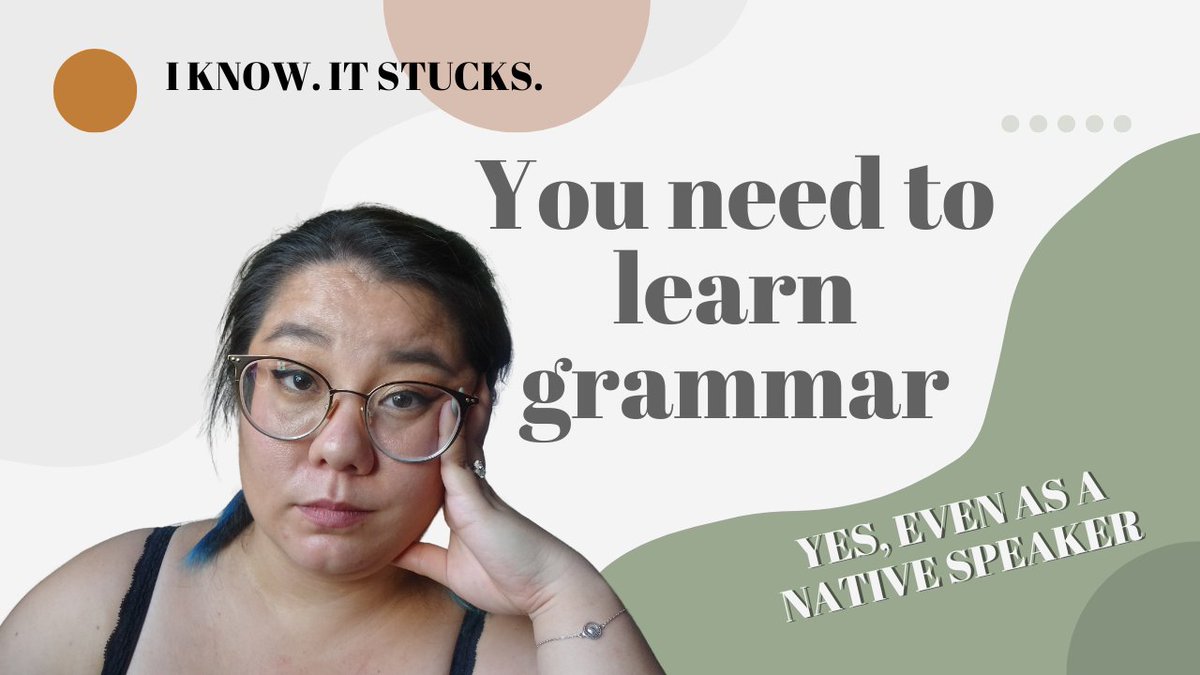 syumiyamamoto's tweet photo. Well, it's finally here:
https://t.co/CHlh6GIIjC
Talking about grammar and WHY you should learn it and not wing it by putting a comma where you breathe (writers, I AM talking to you).
#writing #writingtips #writertube #authortube https://t.co/v4YKrJoRHu