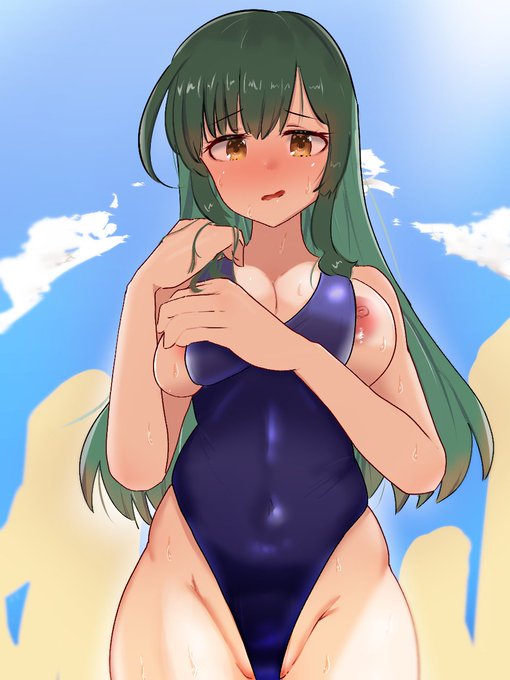 ビーチの日なので。
間違えてきりたんの水着を着てしまうずん子さん |  コッショリ  #pixiv https://t.co/S1GJ6xVM8p 