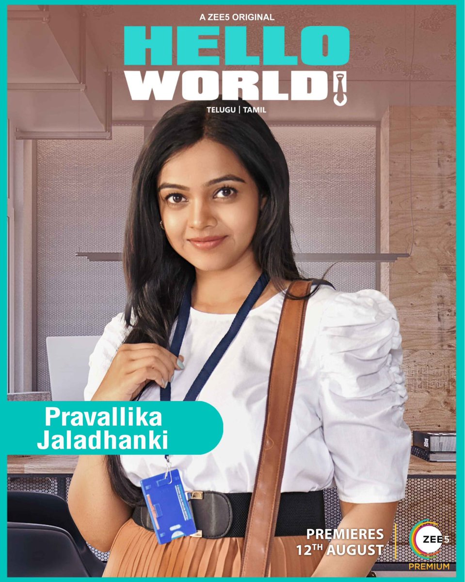 Meet Valli, @NityaShettyOffl
She's that senior at work you're supposed to be afraid of, but she'll grow on you and you'll love her!

Get ready to meet her very soon with #HelloWorldOnZee5 on August 12th.

#PinkElephantPictures #HelloWorld @ZEE5Telugu @IamNiharikaK #ZEE5Telugu