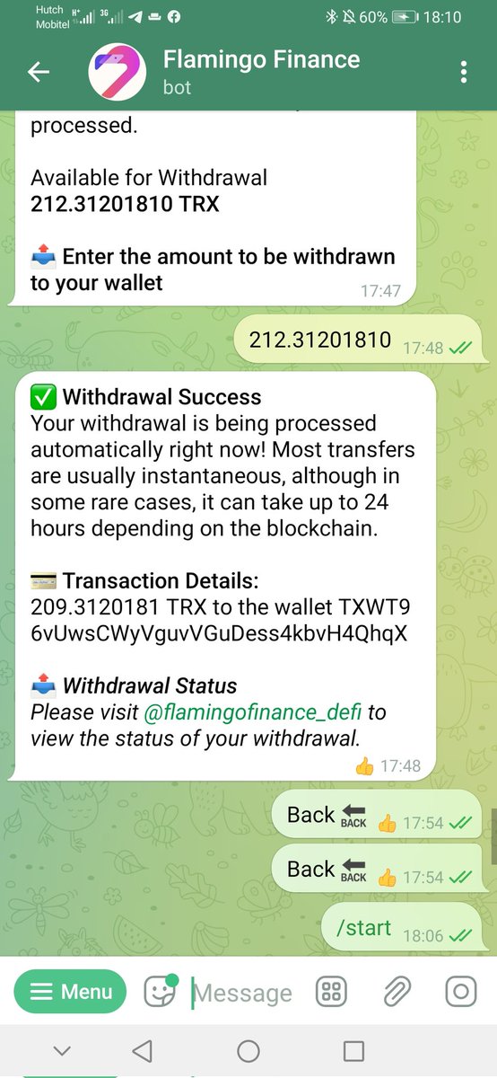 FrasicanSampath's tweet photo. @FlamingoFinance My withdrawal does not come to my trust wallet why https://t.co/57MDcrG1vz
