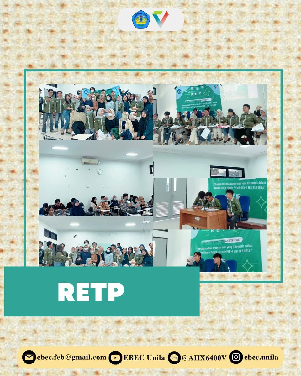 EBEC_Unila's tweet photo. Telah berjalan dengan lancar kegiatan Rapat Evaluasi Tengah Periode(RETP) UKM-F EBEC FEB Unila, yang dilaksanakan pada hari Sabtu, 23 Juli 2022
Kami ucapkan terima kasih yang sebesar-besarnya kepada seluruh alumni / demisioner &amp; anggota aktif UKM-F EBEC FEB Unila https://t.co/gB9Tg8yF1R