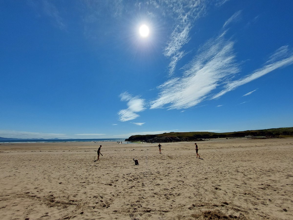 Lovely afternoon for beach cricket...at Aberffraw