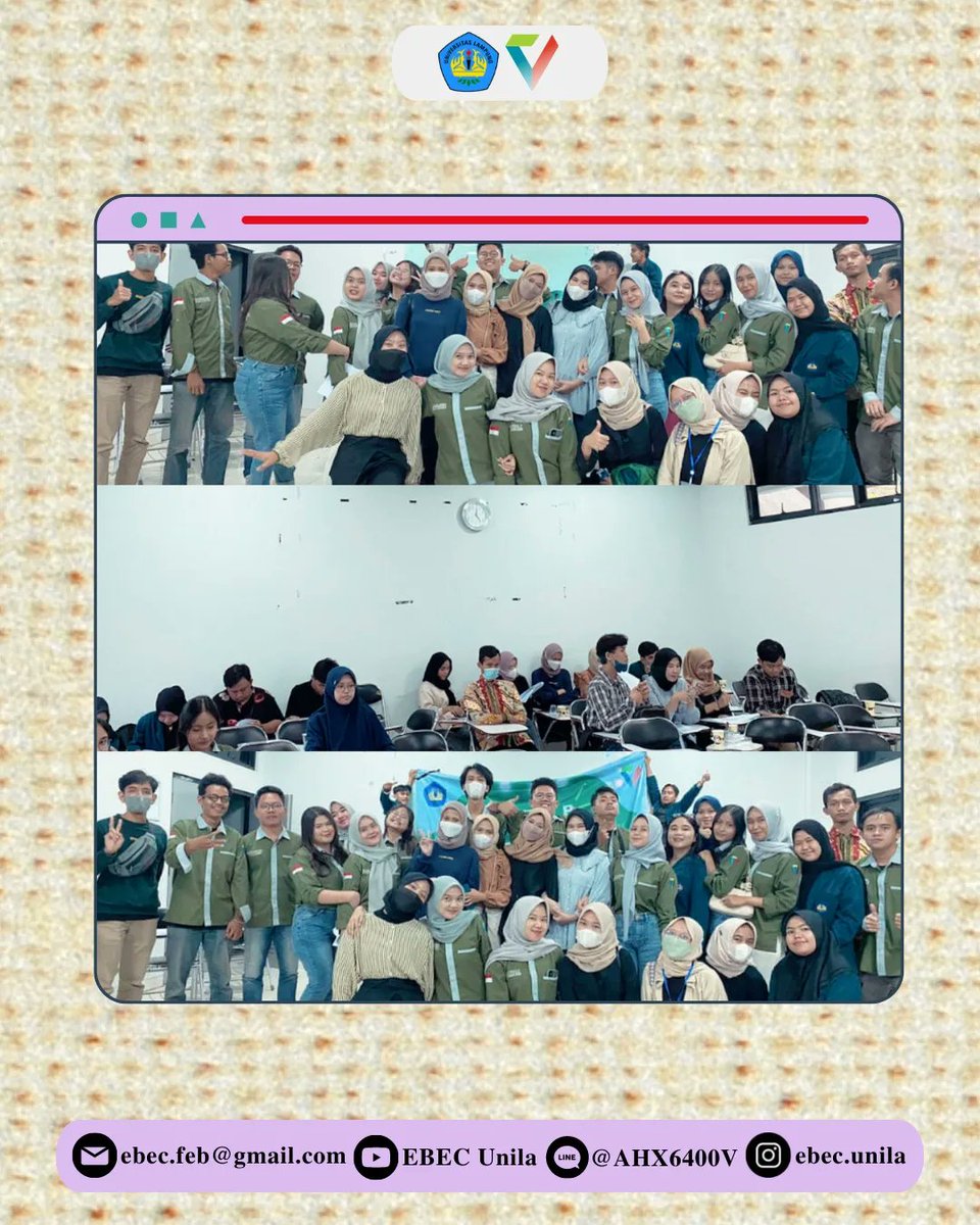 EBEC_Unila's tweet photo. Telah berjalan dengan lancar kegiatan Rapat Evaluasi Tengah Periode(RETP) UKM-F EBEC FEB Unila, yang dilaksanakan pada hari Sabtu, 23 Juli 2022
Kami ucapkan terima kasih yang sebesar-besarnya kepada seluruh alumni / demisioner &amp; anggota aktif UKM-F EBEC FEB Unila https://t.co/gB9Tg8yF1R