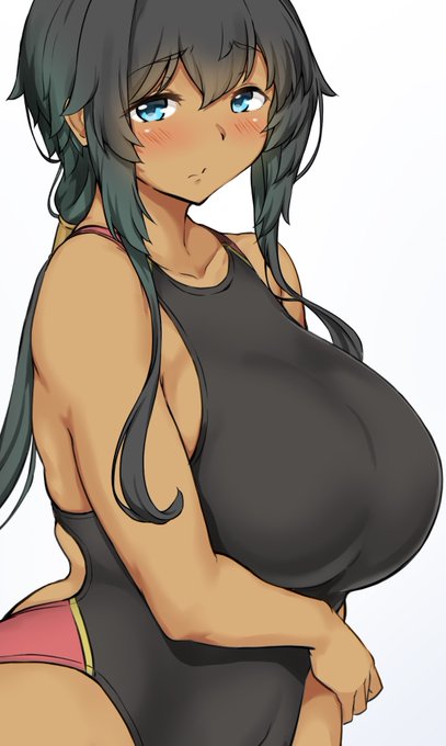 【WIP】新刊イラストの競泳水着マオちゃん 