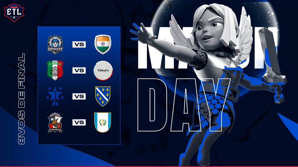ETL CUP® (@_etlcup) on Twitter photo Matchday | round of 16
1⃣ <a href="/UruguaySelecc/">Selección Uruguaya CR</a> 🆚 <a href="/CRIndia_Team/">Team India CR</a>
🇺🇾14:00🇮🇳22:30
2⃣ @MxMiSeleCr 🆚 <a href="/TeamCZE_CR/">Team Czech Republic CR</a>
🇲🇽15:30🇨🇿22:30
🎙️ <a href="/kevincito_CR/">Kevincito</a>
3⃣ <a href="/SelHondurasCR/">Team Honduras</a> 🆚 <a href="/BIH_CR/">Team BIH</a>
🇭🇳15:30🇧🇦23:30
🎙️ <a href="/kevincito_CR/">Kevincito</a>
4⃣ @Sele_ChileCR 🆚 <a href="/guatecr/">™ Guatemala CR | 🇬🇹</a>
🇨🇱22:00🇬🇹20:00
🎙️ <a href="/ChristianElNob/">ChristianElNob</a> Matchday | round of 16
1⃣ <a href="/UruguaySelecc/">Selección Uruguaya CR</a> 🆚 <a href="/CRIndia_Team/">Team India CR</a>
🇺🇾14:00🇮🇳22:30
2⃣ @MxMiSeleCr 🆚 <a href="/TeamCZE_CR/">Team Czech Republic CR</a>
🇲🇽15:30🇨🇿22:30
🎙️ <a href="/kevincito_CR/">Kevincito</a>
3⃣ <a href="/SelHondurasCR/">Team Honduras</a> 🆚 <a href="/BIH_CR/">Team BIH</a>
🇭🇳15:30🇧🇦23:30
🎙️ <a href="/kevincito_CR/">Kevincito</a>
4⃣ @Sele_ChileCR 🆚 <a href="/guatecr/">™ Guatemala CR | 🇬🇹</a>
🇨🇱22:00🇬🇹20:00
🎙️ <a href="/ChristianElNob/">ChristianElNob</a>