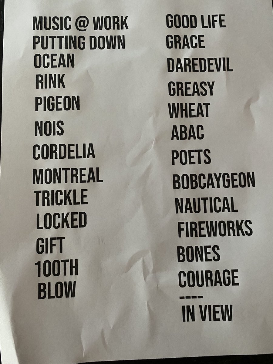 Lots of fun in Angola last night! Here’s the set list…