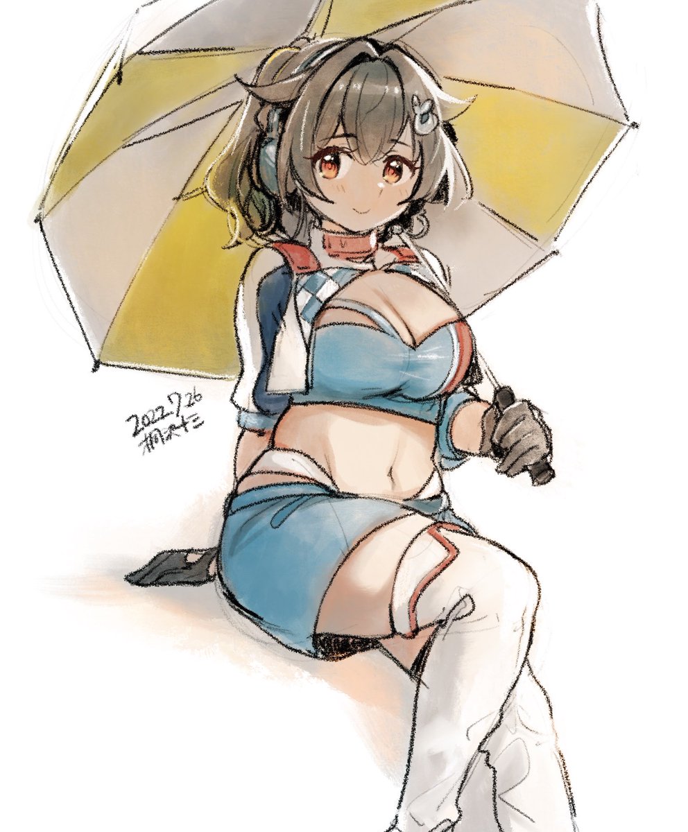 迅鯨ちゃんとメイドな助手 #今月描いた絵を晒そう 