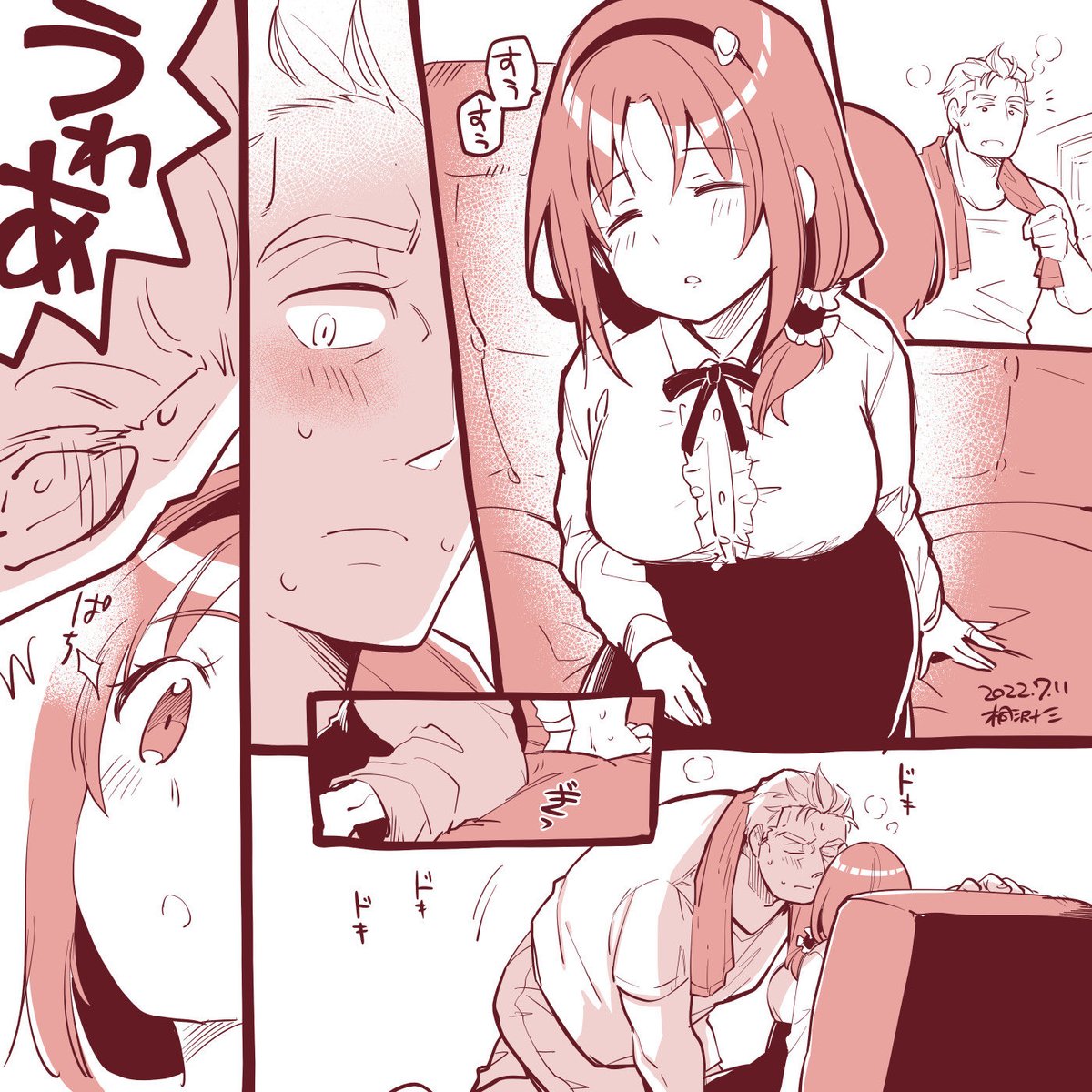 迅鯨ちゃんとメイドな助手 #今月描いた絵を晒そう 