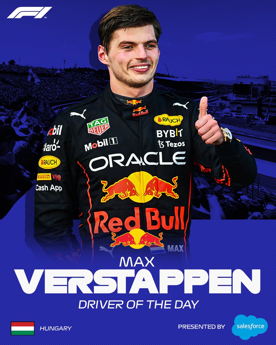 Your #F1DriverOfTheDay Who else... @Max33Verstappen!!! #HungarianGP @salesforce