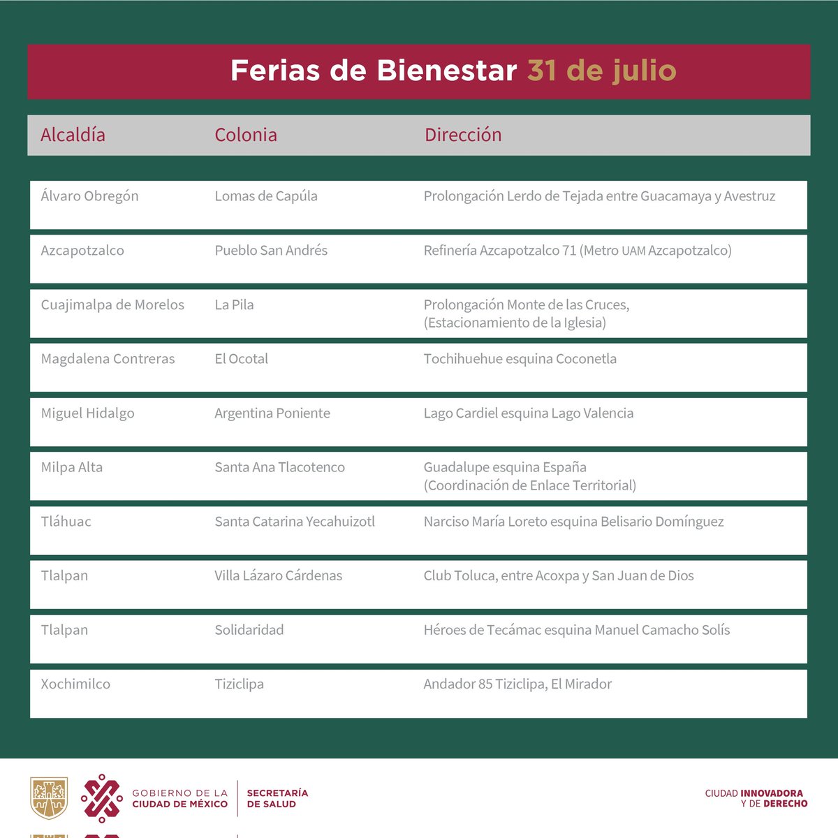 SSaludCdMx's tweet photo. ¡Asiste este domingo a las #FeriasDelBienestar!

 Te esperamos en el módulo de #SaludEnTuVida ❤️🤲🏽 con orientación médica y nutricional para prevenir y detectar oportunamente obesidad, hipertensión y diabetes. 🩺🩸⏱️

⏰De 10 a 14 horas https://t.co/KpyhJAb43v