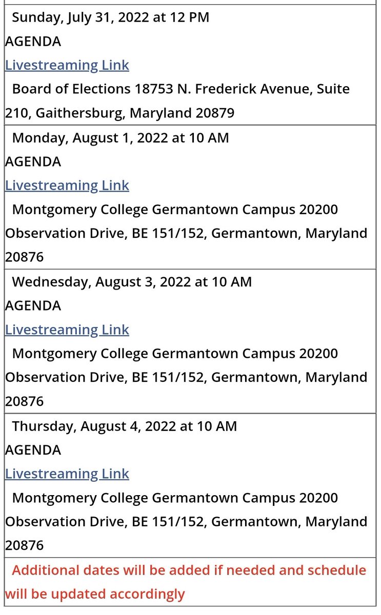 DrZ_ElectionNut's tweet photo. @HeatherMCurtis1 @DavidTBlair @Marc_Elrich Updated canvass calendar &amp; livestream: https://t.co/FuyFcCpbZ9 🇺🇸 https://t.co/VwaPg2fDPk