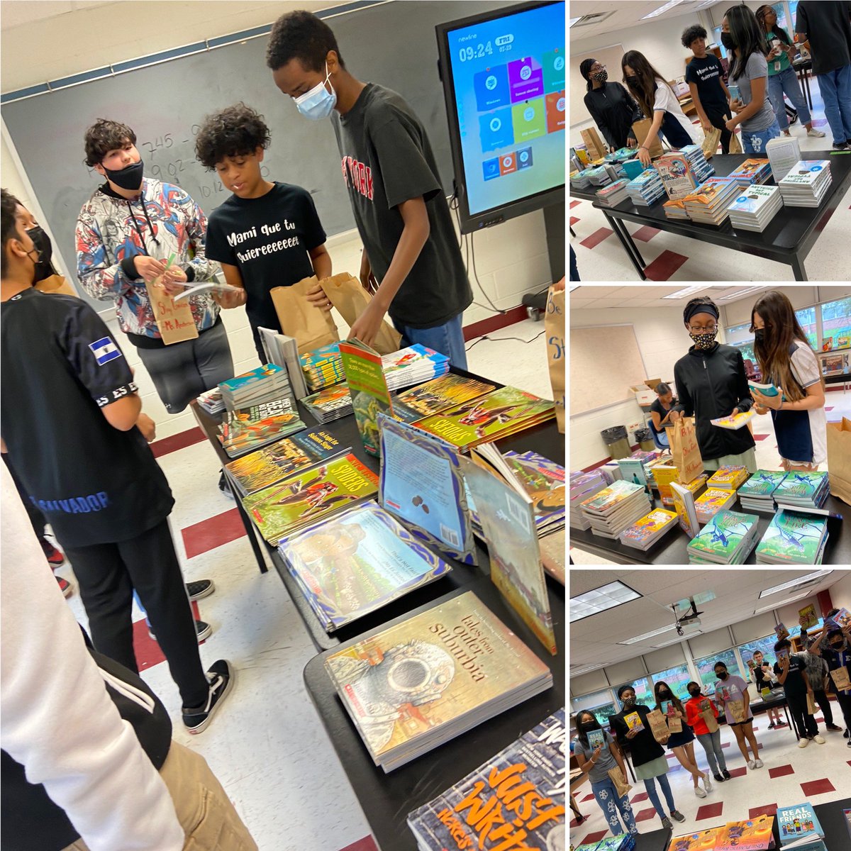 Thank you <a href="/bookelicious/">Bookelicious</a> for providing books for our students to add to their home libraries!!📚❤️@AltEdPWCS