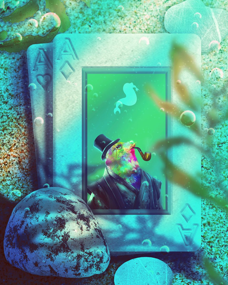 weird_al91's tweet image. Well looky what we’ve got here . . A 1/1 of @SealSocietyNft from the @realspacepugs poker club mint 🥳😍🥰🙌🏼 feeling humbled and blessed today 🤜🏼🤛🏼 #CNFT #CNFTCommunity #CNFTdrop