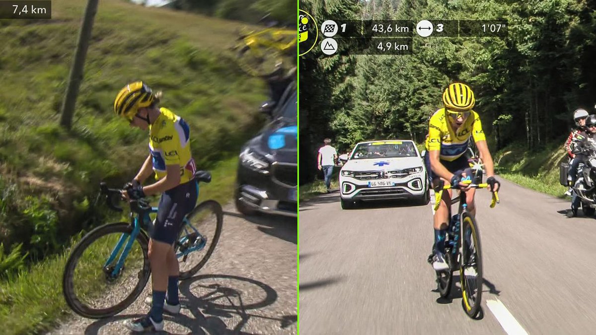 De wisselwaanzin bij Van Vleuten: gele trui moet drie (!) keer van fiets wisselen #TDFF 

sporza.be/nl/artikels/de…