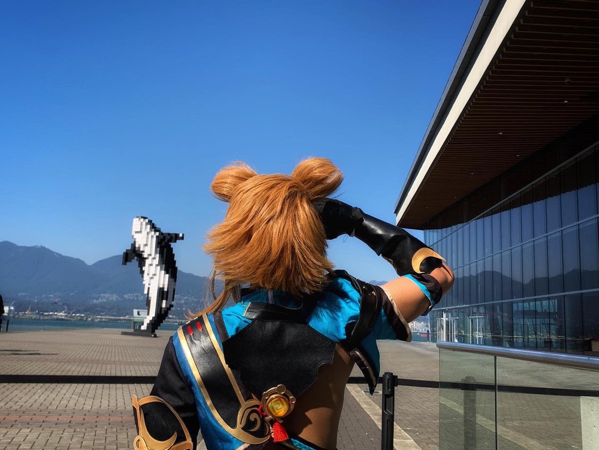 catboyuno's tweet photo. Hmm.. When I first read "concrete jungle," I thought there would be trees. Seems like Watatsumi Island has more of them. Still, let's explore this city together, Traveler! 🐶💛
#AniRevo2022 #Gorou #GeneralGorou #GenshinImpact #goroucosplay https://t.co/acEpqfGVfS