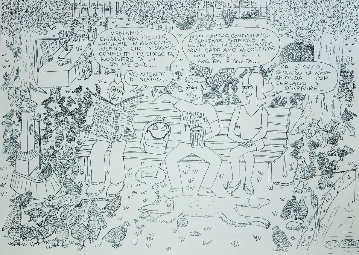 vignettelibere's tweet photo. #vignette #cartoons #satira #satire #terra #earth #milano #picobrew #cannibalcorpse #vacanze #holidays #isoladiplastica #plasticisland #informazione #information #disegno #drawing #animali #animals #uccelli #birds #piccioni #vignettedivertenti #funnycartoons #umorismo #humor https://t.co/fv0Juhmnc5