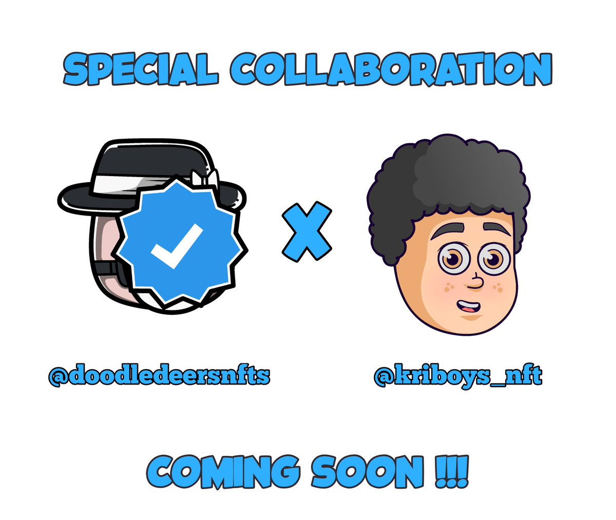 •SPECIAL COLLABORATION PROJECT•
@kriboys_nft × @doodledeersnfts
Coming soon 🚨

#NFTdrop #NFTCommumity #nftcollector #NFTcollections #NFTcollectible #nftart #NFTartists #NFTProject #NFTCommunity