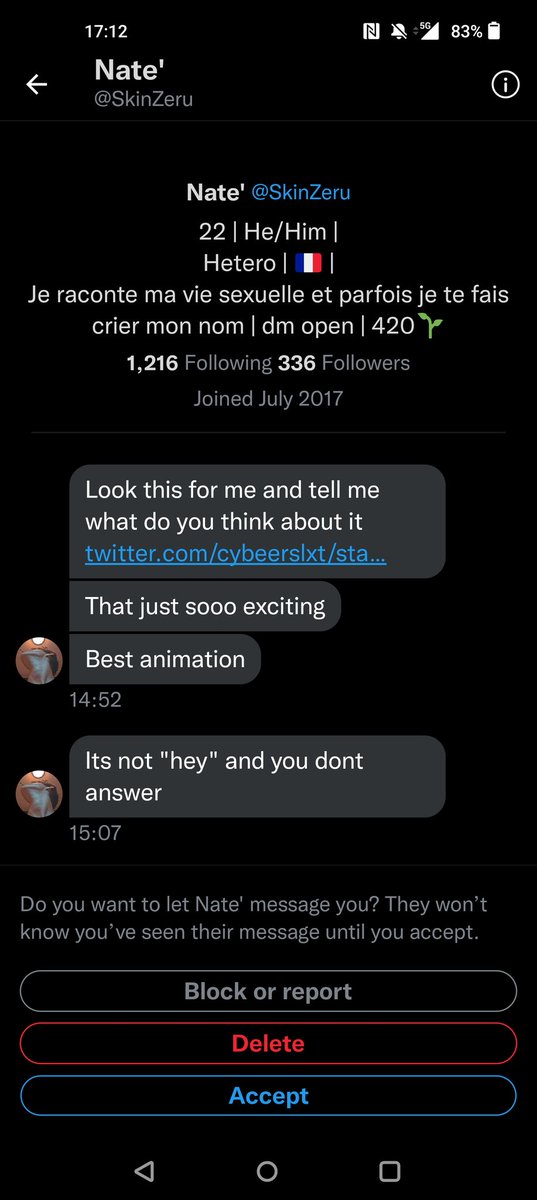 SakuraTheNinja's tweet photo. mf came into my DM's expecting a instant reply HAHAHAHAHAH
(nice try tho) https://t.co/MmxlkavM0w