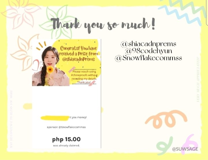 suwsage's tweet photo. ༘♡ —

Thank you so much, @shiacadnprems for the giveaway, @98codehyun for sending the prize and, @Snowflakecommss for sponsoring. The prize has been received! Have a good time ahead. (✿˵・◡・˵)

🏷: #chineproofs

: https://t.co/0UNQDRLCnQ

... https://t.co/p1JXnzuBdZ
