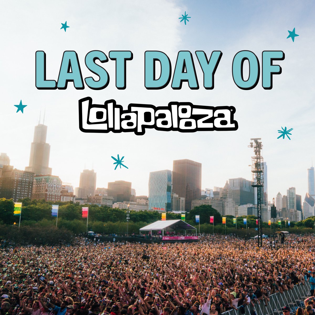 lollapalooza's tweet photo. Last day of #Lolla 2022, make it count! 🎸 https://t.co/5fSmruPGhp