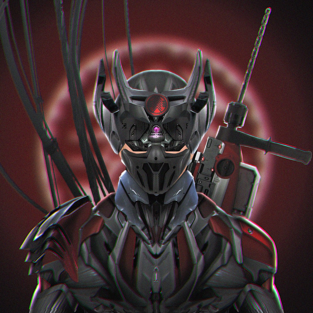 RoTTheGame's tweet photo. First #NFT preview of the week from #RoT 🚀

Another one in line, this time with a mixture of dark red and black theme 🫡 https://t.co/kQaHGElpEp