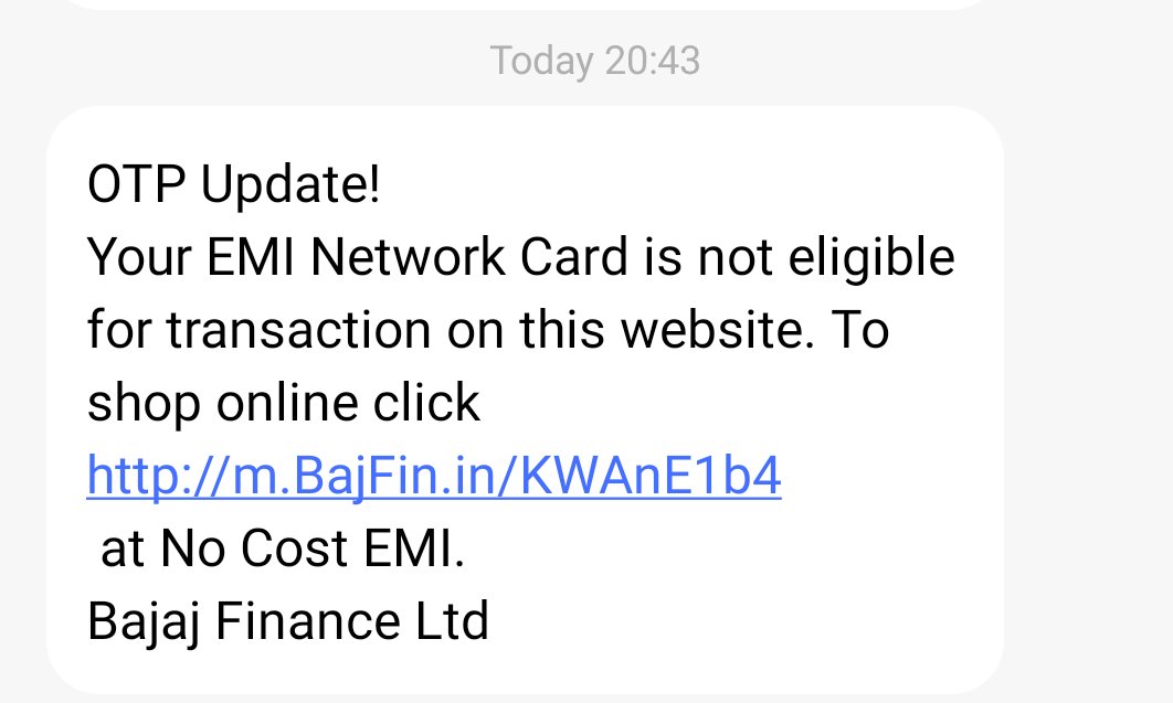 <a href="/Bajaj_Finance/">Bajaj_Finance</a>  my card is unblocked and use garment not use
Bajaj emi card.Please updated