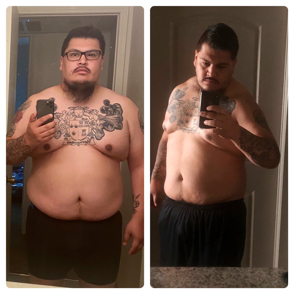 elcapitan1488's tweet photo. #sundayweighin 

Progress is progress. 

32lbs down 

Definitely see difference in belly shrinking and chest a lil more defined.. can’t really tell but face slimmer a bit. 10lbs more to first goal. 

#getupanddosomething https://t.co/1Ub5yKKwaD
